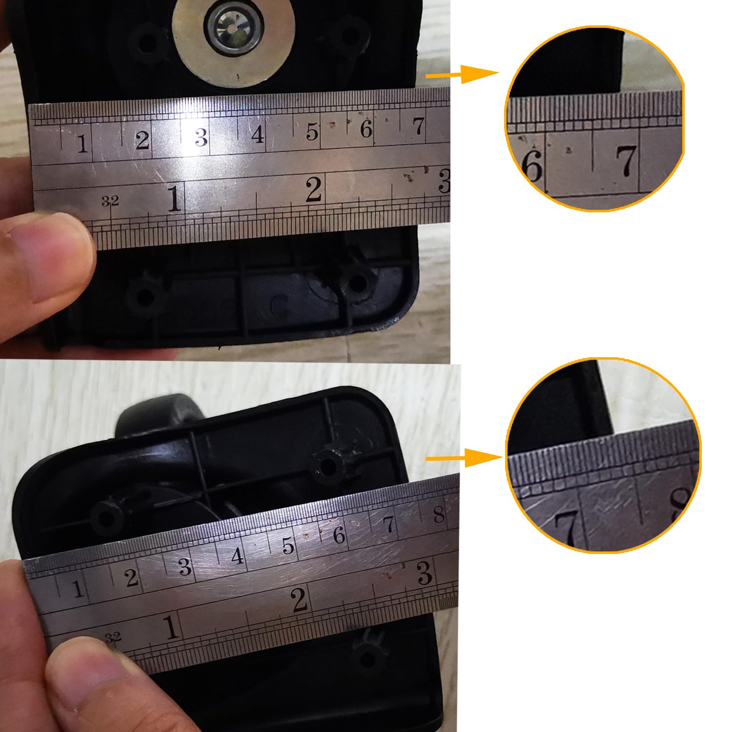 Zoofen Replacement Luggage Wheel Repair Suitcase Bag Parts Spinner Wheels Casters for Travel Customs Box W044 (A Set 4PCS)