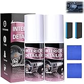 Compensai 2Pcs Car Interior Cleaner,Interior Detailer Spray,Deep Cleaner Polishing,Tire Cleaner,Suitable for Cleaning Rubber, Plastic, Leather Surfaces Inside The Car