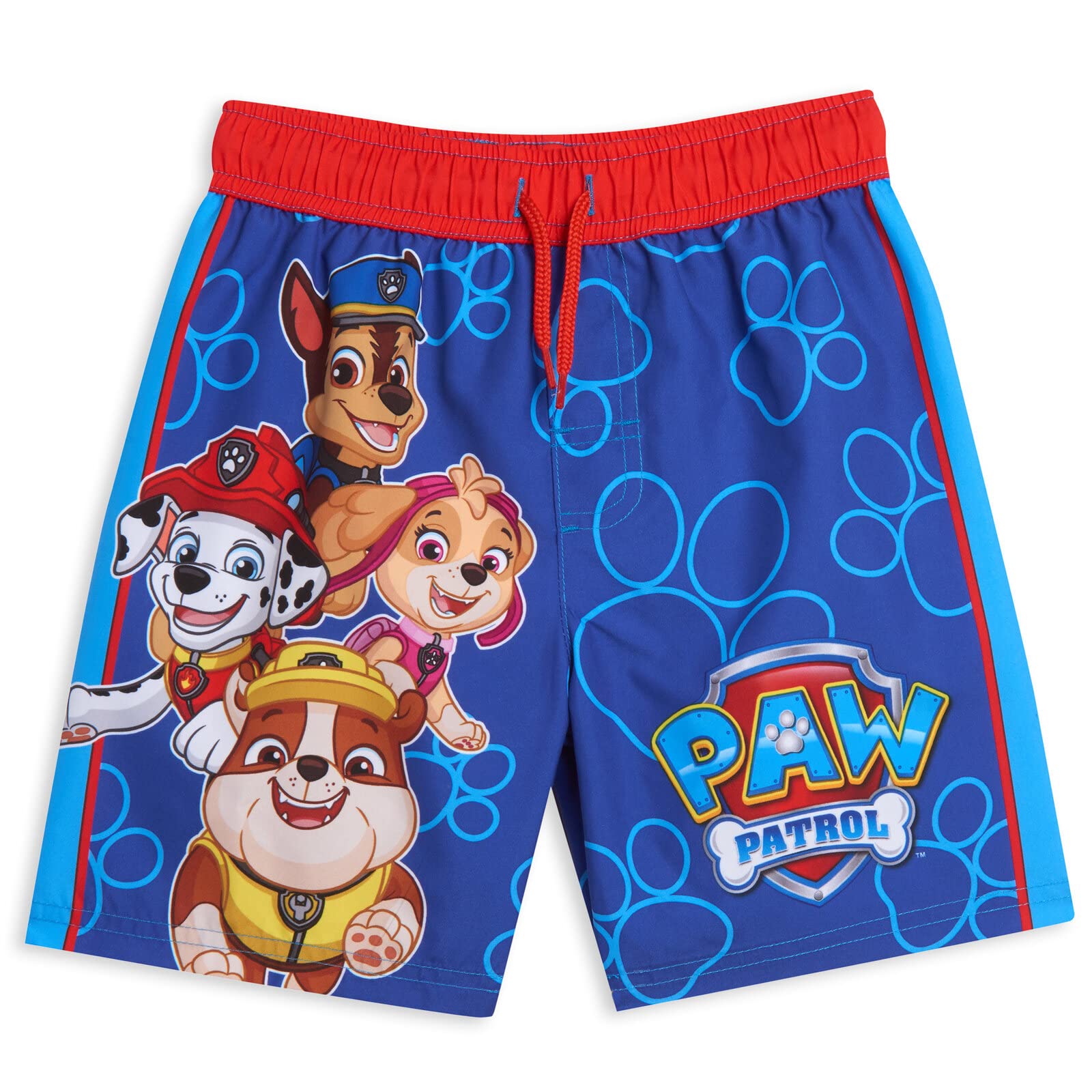 Nickelodeon Paw Patrol Rubble Marshall Chase Pullover Rash Guard and Swim Trunks Outfit Set Toddler to Little Kid
