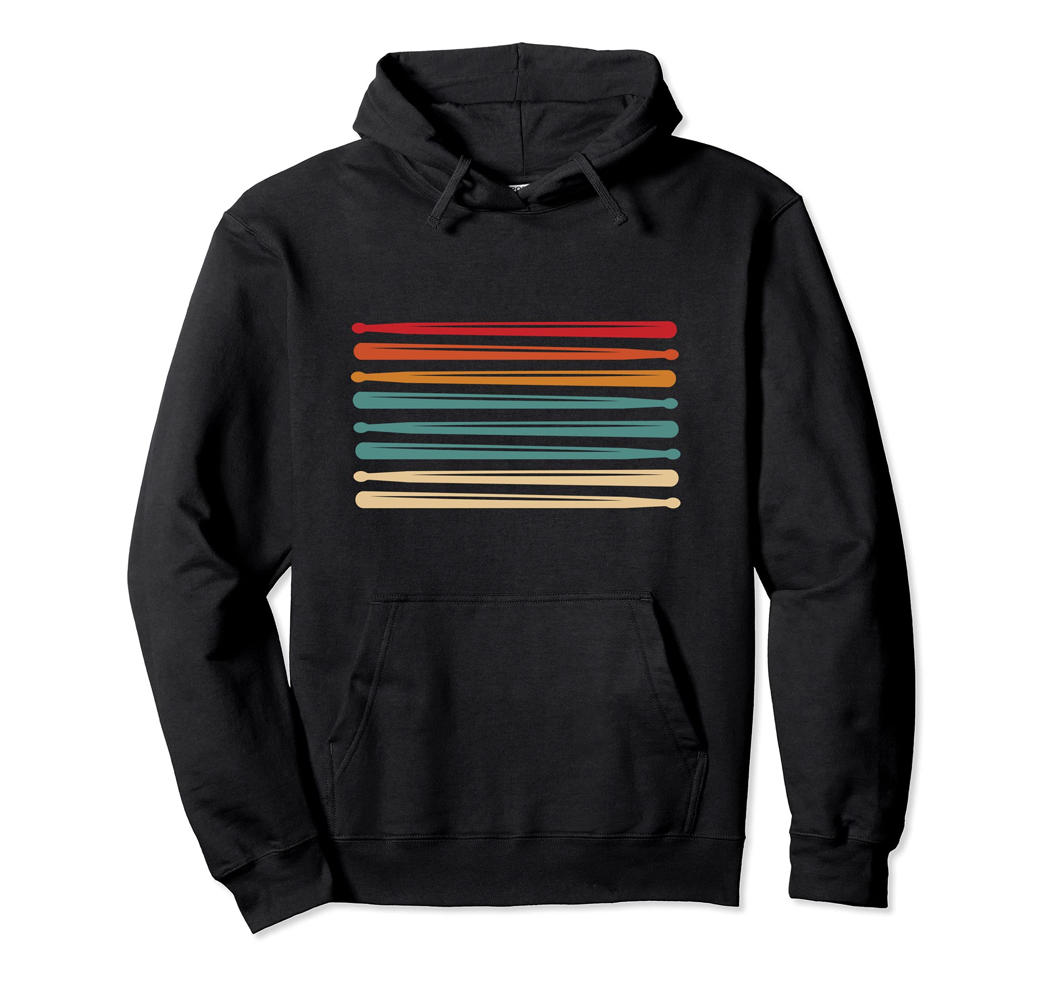 Drummer Drums Player Percussion Music Drumsticks Retro Drums Pullover Hoodie