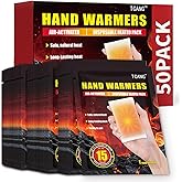 Hand Warmers Disposable - Up to 15 Hours of Heat - 50/100/200 Pack Super Long Lasting Air Activated Warmers, All Natural, Portable for Body, Hands & Toes - Odorless Hot Warmer Heater for Outdoor Sport