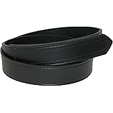 Boston Leather Mens Leather 1 3/8 inch hook and loop No Scratch Work Belt