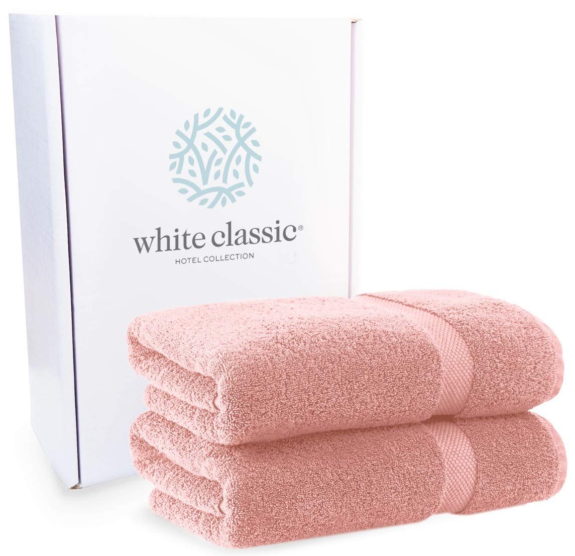 White Classic Luxury Bath Towels 680 GSM, Cotton Hotel Towel 27x54 4
