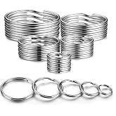 YHYZ Split Key ring Assorted, 5 Sizes (1/2 inch, 3/4 inch,1 inch, 1.25 inch, 1.38 inch), for Dog Pet Collar DIY Tag Jewelry