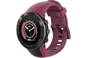 hengkang Compatible with SUUNTO 5 Watch Bands, Sport Stylish Replacement Watch Band Silicone Band Straps Wristbands Bracelet Fit for SUUNTO 5 Multisport GPS Watch
