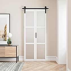 Paintable Bifold Barn Door, Fingerprint-Resistant 3