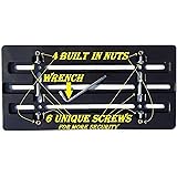 Trunknets Inc Universal Front Bumper License Plate Bracket + 6 Unique Screws and Wrench Kit