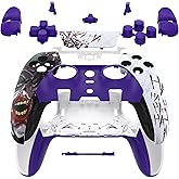 eXtremeRate Full Set Shell with Buttons Touchpad Cover Compatible with ps5 Edge Controller, Clown Hahaha Replacement Decorative Trim Shell Front Back Plates Compatible with ps5 Edge Controller