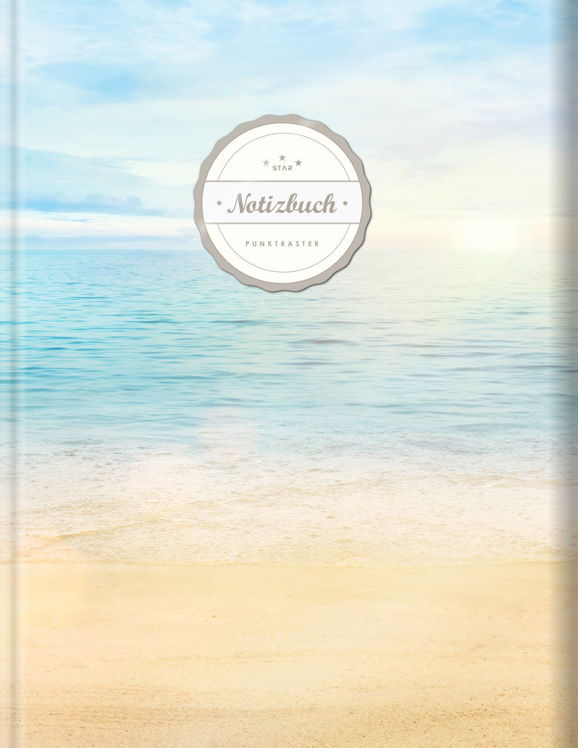 Punktraster Notizbuch (©Star, A4, 156 Seiten, Softcover) || Dickes Notizbuch mit Register + Robuster Einband || Bullet Journal, Handlettering, ... Tagebuch, "Strandmotiv": Volume 69