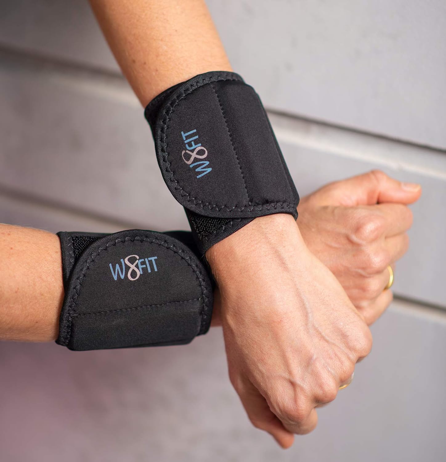 W8FIT Adjustable Wrist Arm Weights 1.25-1.7 LBS Pair with Removable Weight for Walking, Fitness, and Physical Therapy