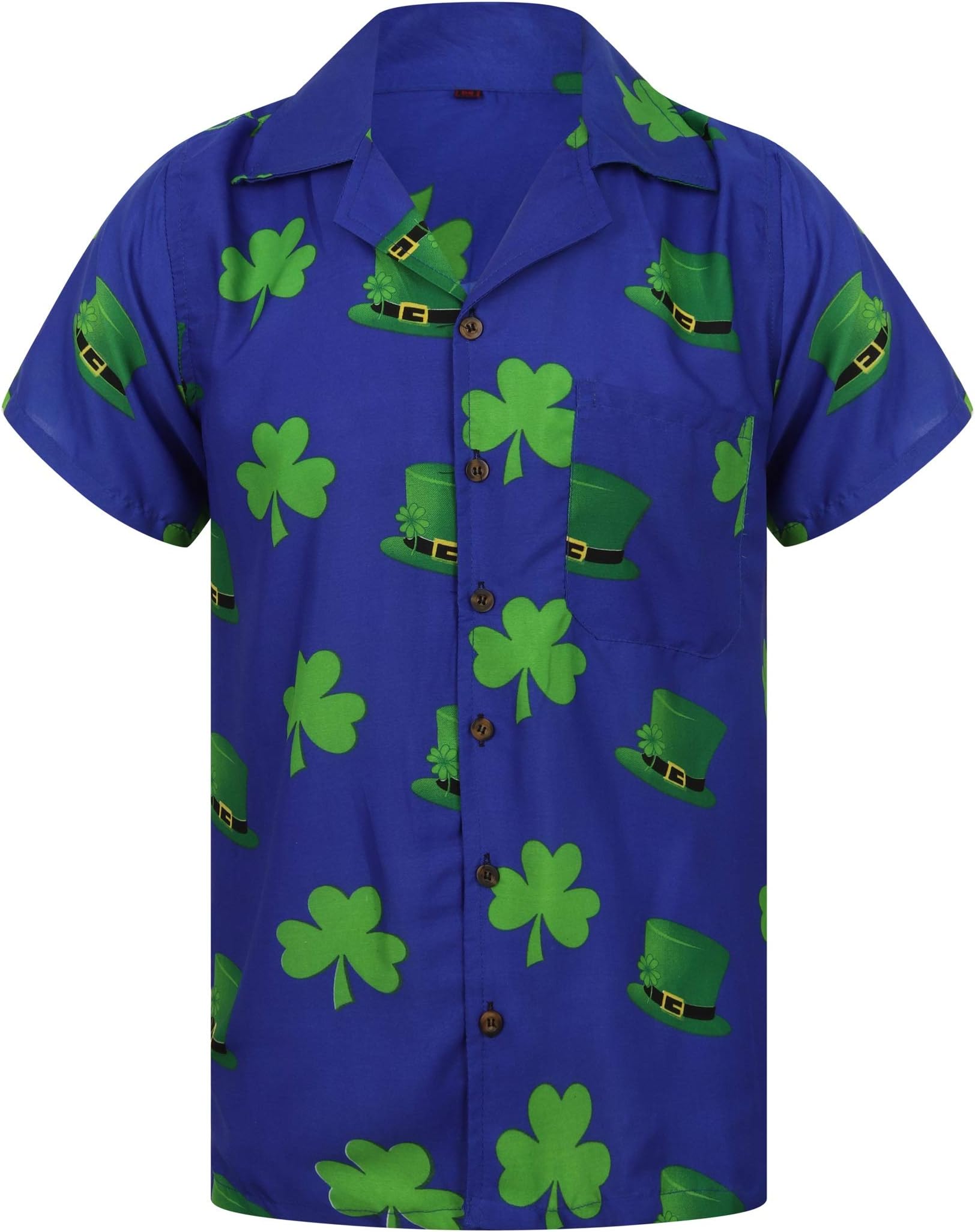 OE Menswear Hawaiian Shirt Saint Patrick's Day St Patricks Mens Loud Beer Stag Party S-XXL