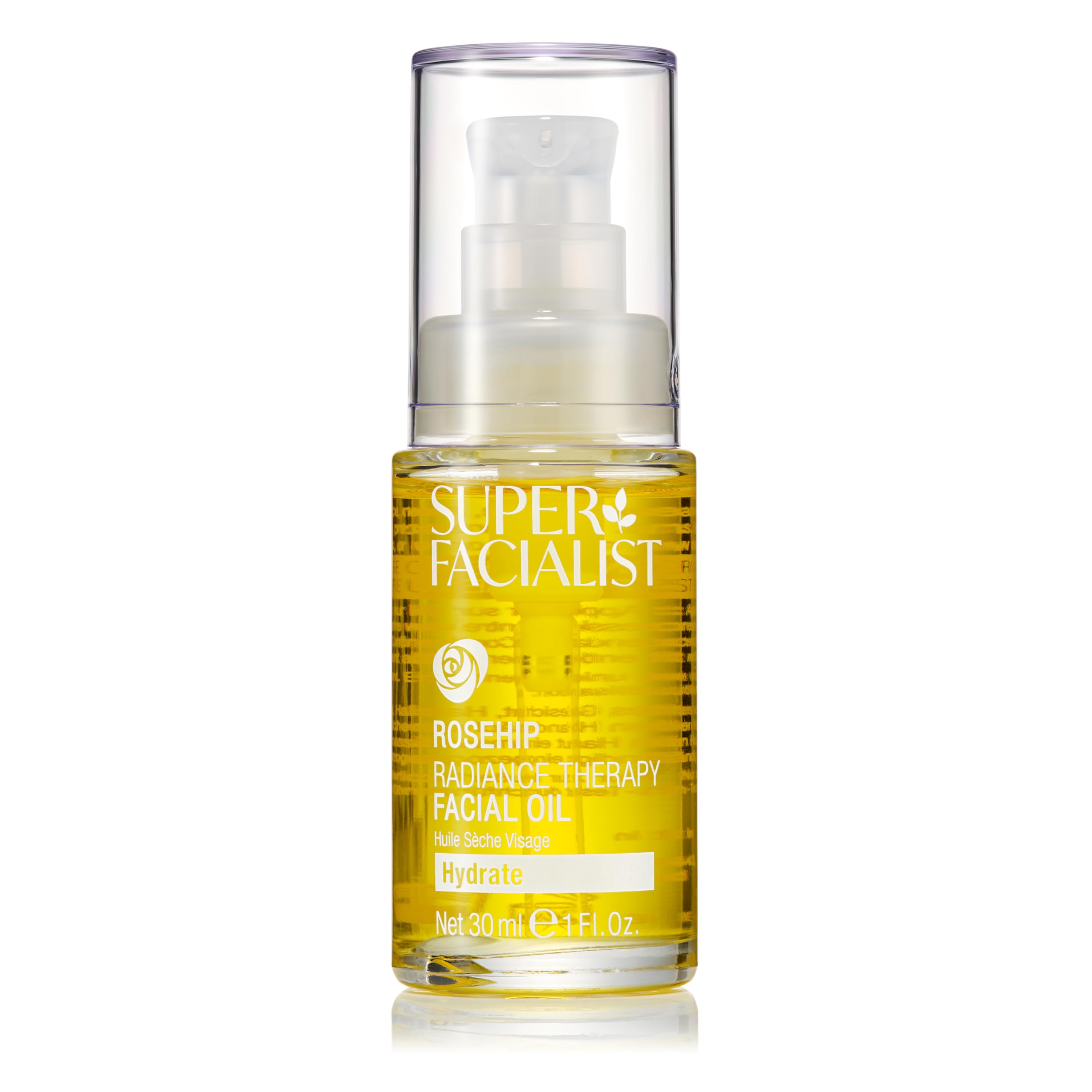 Super Facialist Rose Brighten & Refine Face Oil - Wonder Blend of Aromatherapy Oil for Dry & Sensitive Skin, Gentle Pre Cleanser or Nourishing Treatment to Plump Skin, Vegan Friendly, 30ml