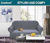 Granbest Premium Water-Repellent 2 Seater Sofa Cover Light Grey view 2