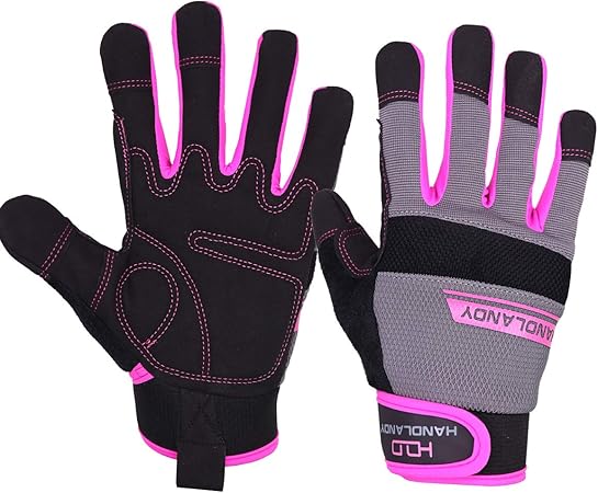 HANDLANDY Utility Work Gloves Women 
