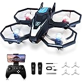 Drones for Kids with Camera, Remote Control Mini Drones for Adults with Altitude Hold, One-Key Take Off/Landing, 3 Speed Modes, Headless Mode, 2 Batteries 1080P HD RC Quadcopter for Boys and Beginners