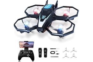 YLFU Drones for Kids with Camera, Remote Control Mini Drones for Adults with Altitude Hold, One-Key Take Off/Landing, 3 Speed Modes, Headless Mode, 2 Batteries 1080P HD RC Quadcopter for Boys and Beginners