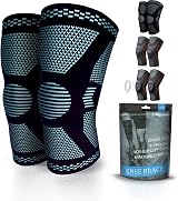 Gemschest 2 Pack Knee Support Sleeves – Knee Brace for Running Gym Arthritis