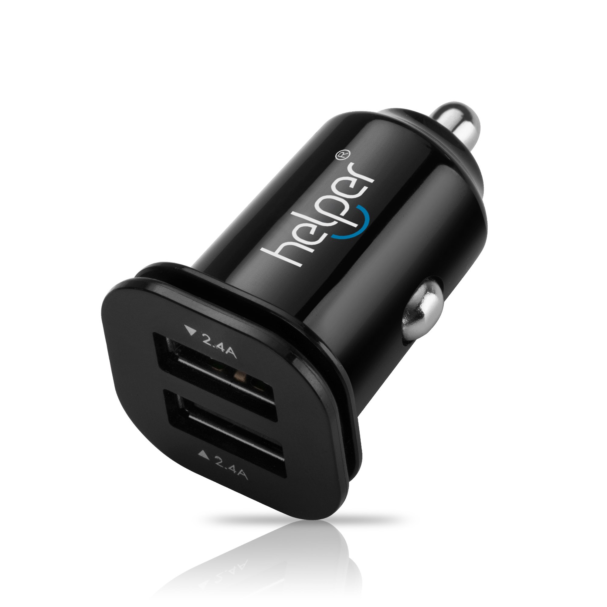 Helper Car Charger, Mini USB Car Adapter 24W 4.8A with Dual Port for iPhone X/iPhone 8/8 Plus/Galaxy S9/S8/Note 8 and More- Upgraded Version