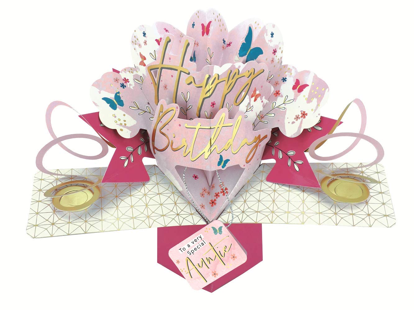 Second Nature Special Auntie Happy Birthday Pop-Up Greeting Card Pop Up Cards POP197MC02