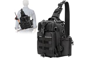 BLISSWILL Outdoor Tackle Bag - Large Water-Resistant Fishing Backpack