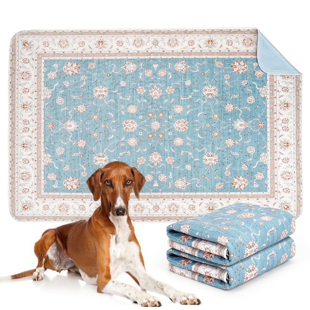 Photo 1 of Washable Pee Pads for Dogs, 2 Pack Reusable Puppy Training Pads 32"x48" Super Absorbent Dog Pee Pad Waterproof Dog Training Pads, Non-Slip Potty Pads, Whelping Pads