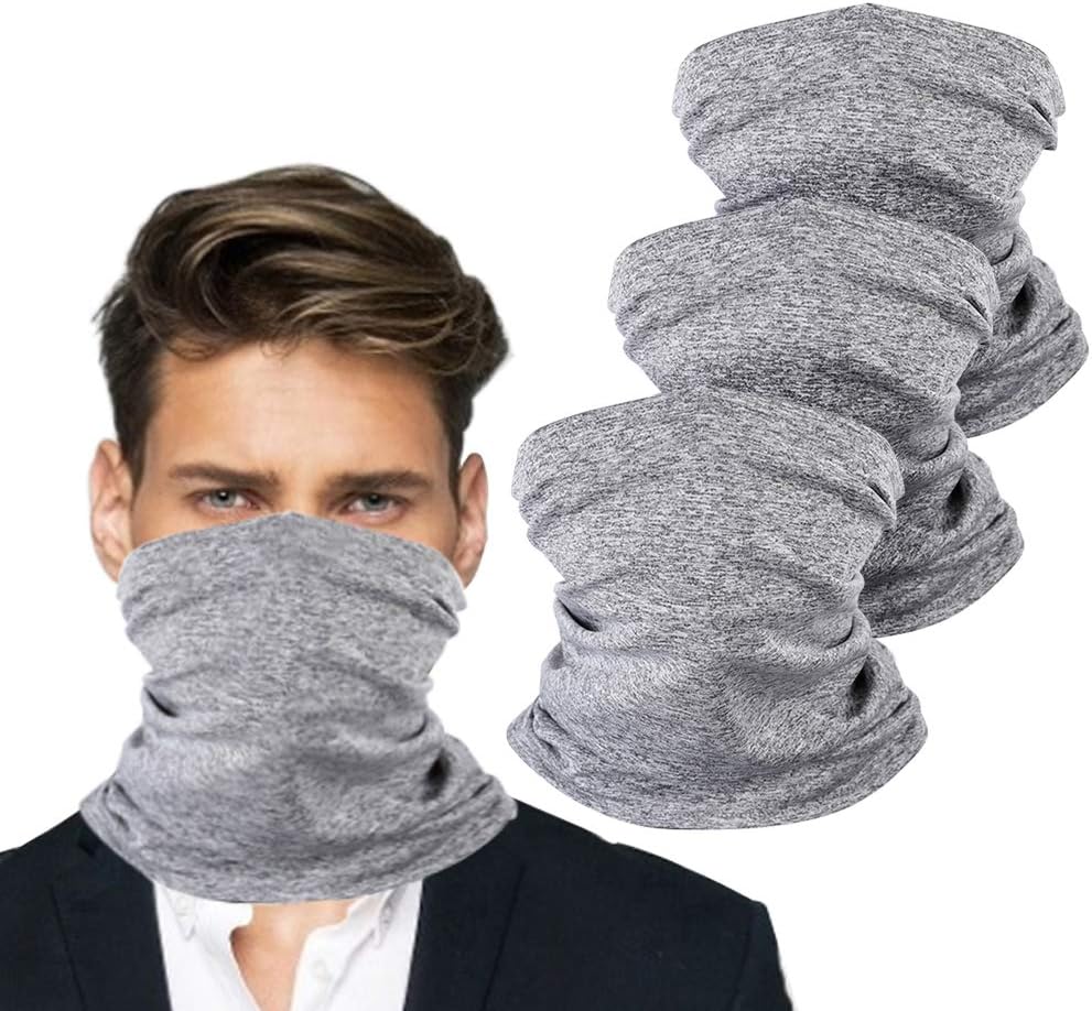 Stylish Bandanas, Men and Women Versatile Multifunctional Neck Gaiter Breathable Bandanas for Dust Protection 3pcs