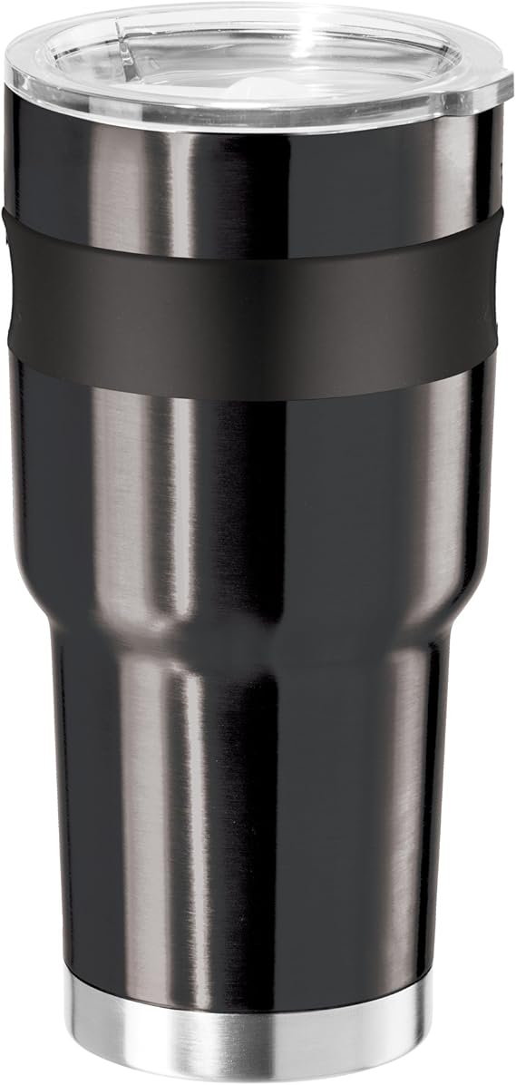 Amazon Com Oggi Contour X Large Double Wall Vacuum Sealed Stainless Steel Tumbler With Liner Thermal Travel Mug 30 Oz Black Kitchen Dining