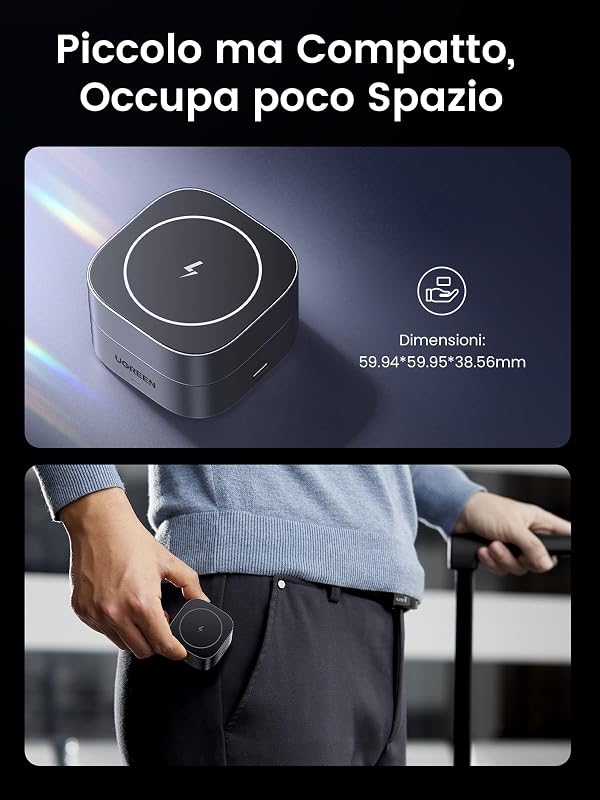 MagFlow 2 in 1 MagSafe Caricatore Wireless Magnetico