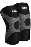 Mava Knee Support Compression Sleeves (Pair) for Running, Jogging,Workout, Walking, Hiking & Recovery - Improved Circulation Compression for Joint Pain and Arthritis Relief