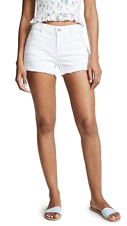 womens white cut off shorts
