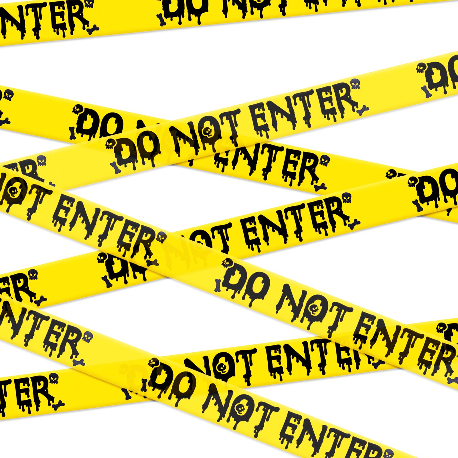 Halloween Decorations Caution Tape,Do Not Enter Yellow And Black Scary 7.6CM*25M Tape Roll Hazard Warning Tape Indoor Barricade Safety Outdoor Spooky DIY Supplies For Party,Door,Haunted Houses Decor