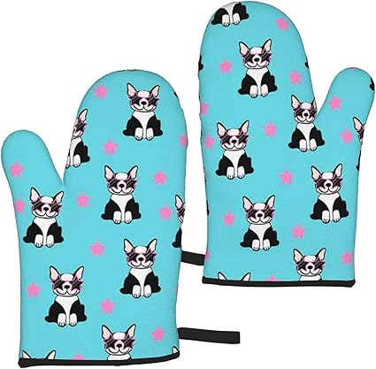 Amazon キッチンミトン 可愛い 星 フレンチブルドッグ オーブンミトン 鍋つかみ 綿製 耐熱ミトン キッチン用品 キッチンミトン オーブングローブ かわいい フリーサイズ 耐熱手袋 鍋つかみ ミトン オンライン通販