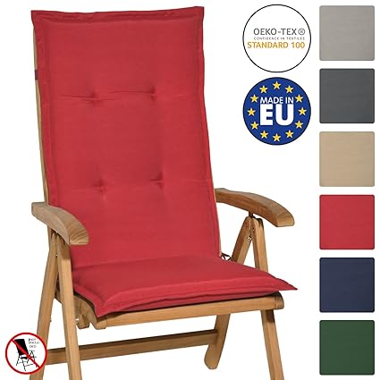 Beautissu High Back Chair Cushion Loft Hl 120 X 50 X 6 Cm Recliner