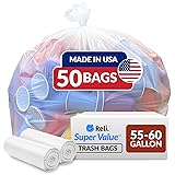 Reli. SuperValue 55-60 Gallon Trash Bags | 50 Count