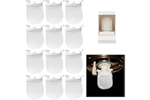 Aepiraza 12 Pcs Preformed Gas Light Mantles, Gas Lamp Mantles Gaslight Mantles Preformed Inverted Mantle Gas Light Mantle for