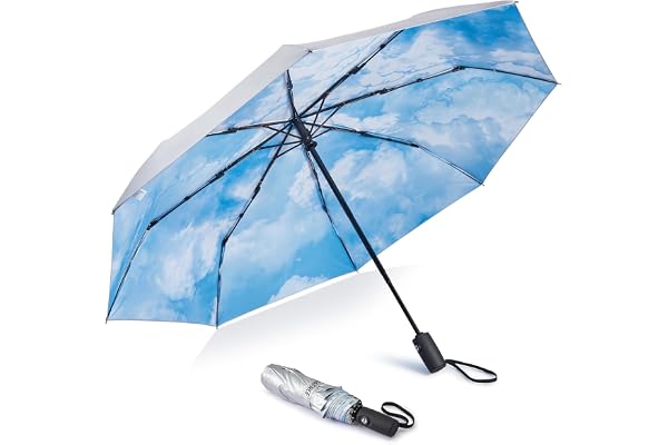 G4Free UPF 50+ UV Protection Large Travel Umbrella 42/46 Inch Auto Open Close Windproof Sun Blocking Umbrella