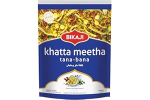 Bikaji Tana Bana – Khatta Meetha | 14.11 oz (400g) Pack | Sweet & Tangy Indian Snack Mix | Farsan Chakli & Khara Mixture | Crunchy & Flavorful | Perfect Tea-Time Treat