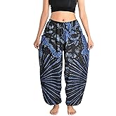 Orient Trail Women's Hippie Bohemian Drawstring Yoga Tie Dye Pajama Pants