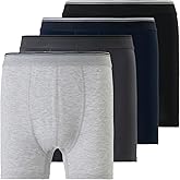 Mody Men's Boxer Briefs Underwear 4-Pack, Men's Cotton Boxer Brief, Ultra Soft Boxers for Men, Men's Underwear Boxer Briefs