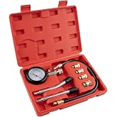8 pcs Compression Tester Kit, Petrol Pressure Tester Range of 0-300 Psi | Engine Compression Tester Kit for Automotive Cars and Motorcycles, Compression Tester Small Engine with Portable Storage Box
