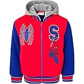 Marvel Spider-Man French Terry Varsity Zip Up Bomber Jacket Toddler to Big Kid Sizes (3T - 10-12)