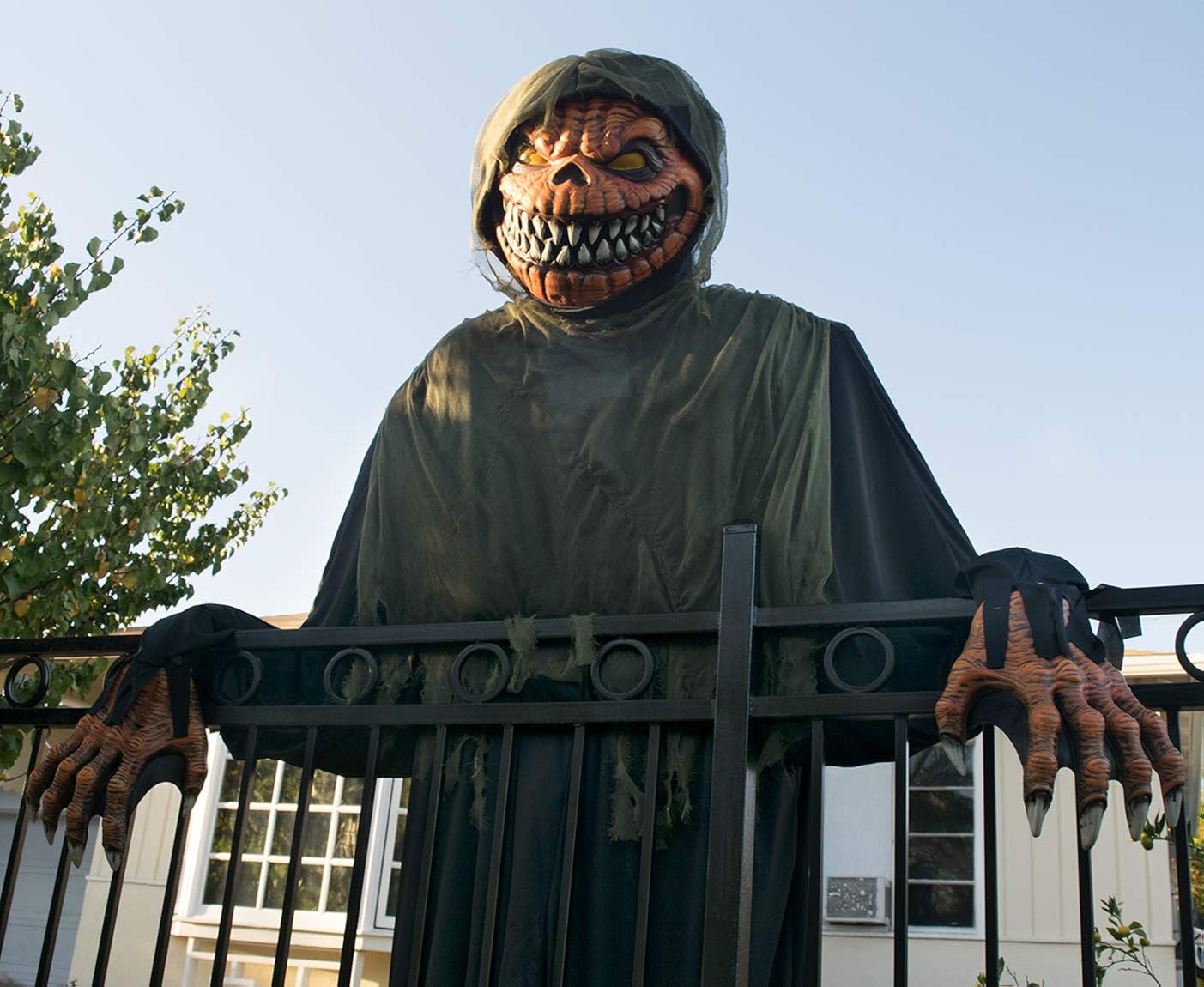 California Costumes Towering Terror Pumpkin - Adult Costume Adult Costume, -black/Green, One Size: Clothing