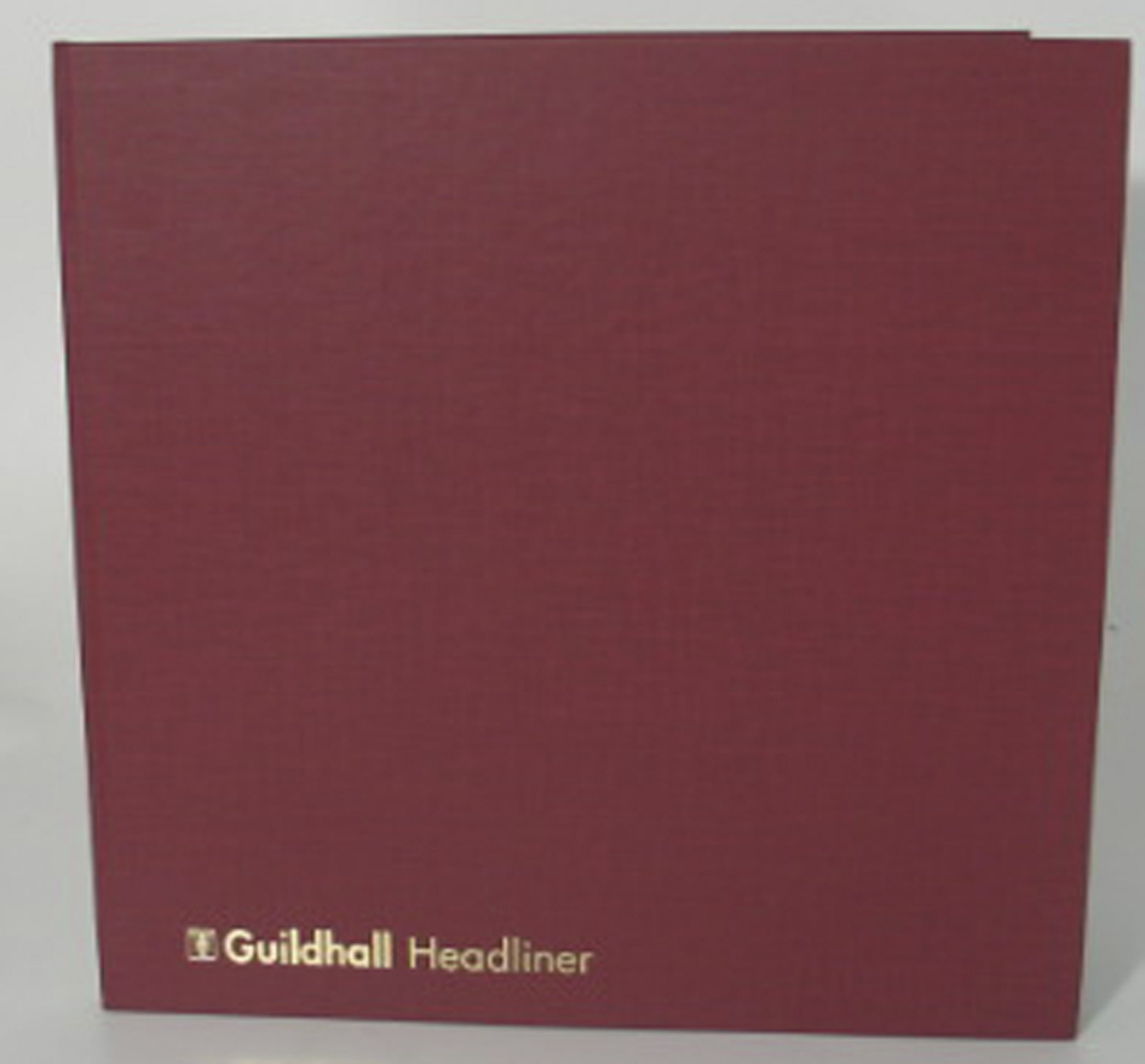 Exacompta - Ref 58/7-14Z - Guildhall - Headliner Case bound Hardback Account Book,298x305mm, 7 Debit and 14 Credit Column, 80 Pages, Burgundy Vinyl Cover, Traditionally Sewn