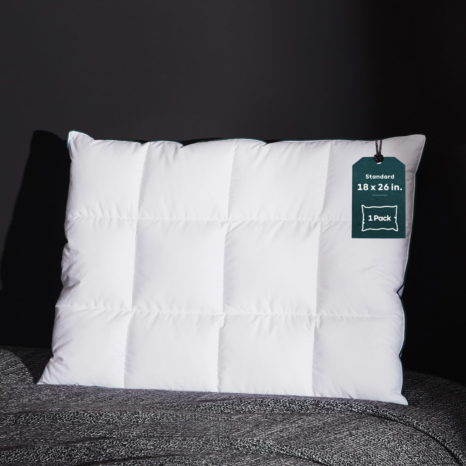 Photo 1 of Three Geese Ultra Thin Flat Goose Down Feather Pillows for Sleeping Standard Size, 2.5" Height, 100% Cotton Cover, Ultra Slim Hotel Collection Bed Pillow for Stomach, Back Sleeper, 18x26 in.
