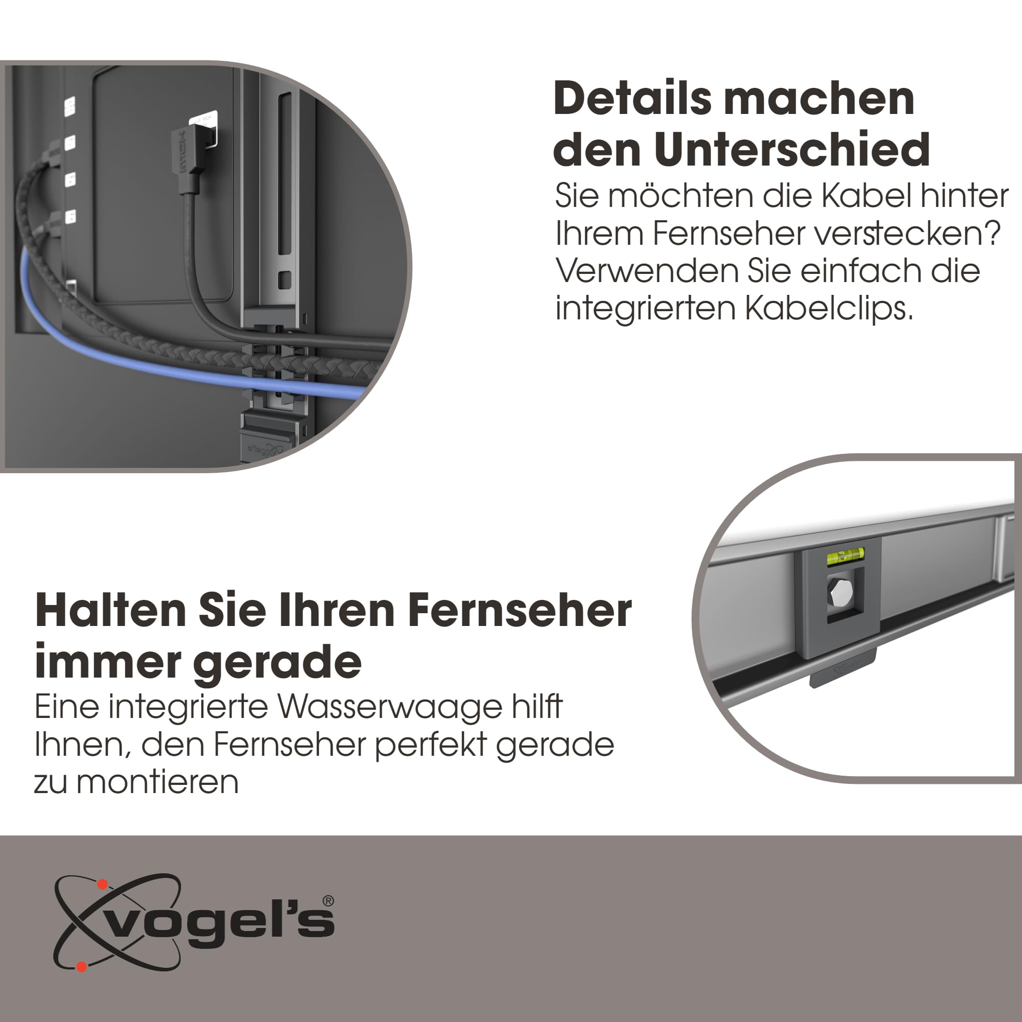 Vogel's Elite TVM 5605 Extrem Flache TV-Wandhalterung für 40-100 Zoll Fernseher, Max. 100 kg, TV Halterung max. VESA 600x400, Universelle Kompatibilität, Abstand zur Wand nur 1,5 cm 6