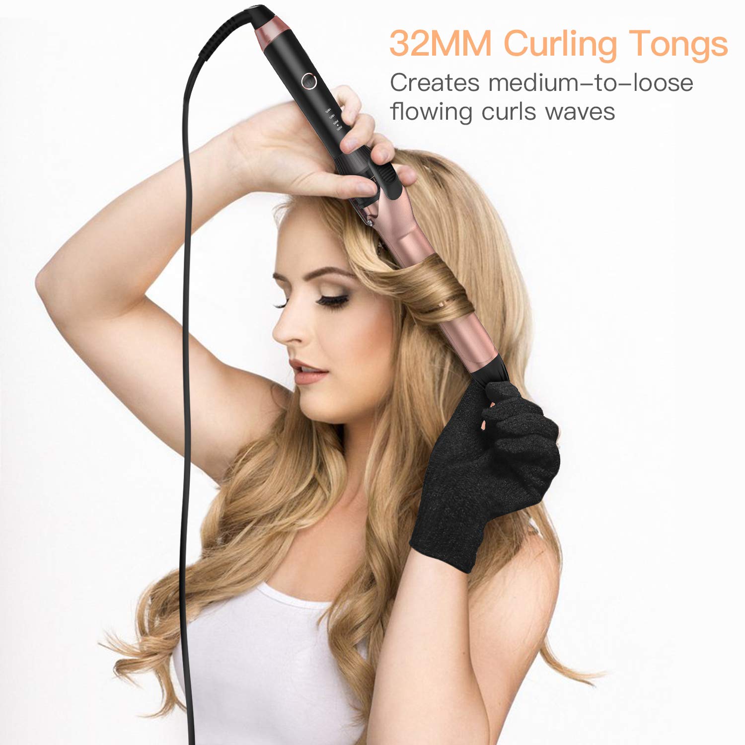 Buy Bestope Curling Tongs 32mm Ceramic Tourmaline Large Barrel