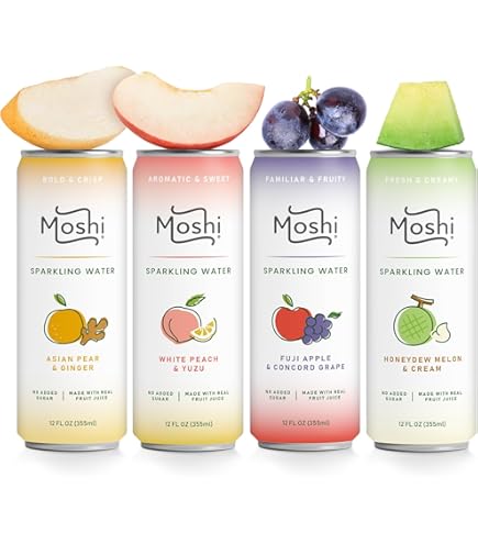 Amazon.com : Moshi Sparkling Drinks - Red Shiso & Apple Yuzu (12