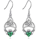 Sterling Silver Mushroom/Dragonfly/Sunflower/Raven/Feather Dangle Earrings Drop Earrings Jewelry for Women Mom