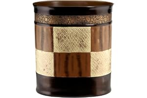 ZAHARI HOME Decorative Trash Can for Bathroom, Office & Bedroom - 2.1 Gallons Stylish & Small Trash Can for Dorms, Desktop & Restroom - Chic Waste Basket for Compact Spaces, Zambia