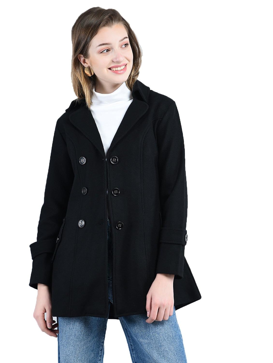 peptrends women's regular fit coat